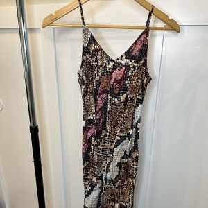 Snakeskin Slip Dress